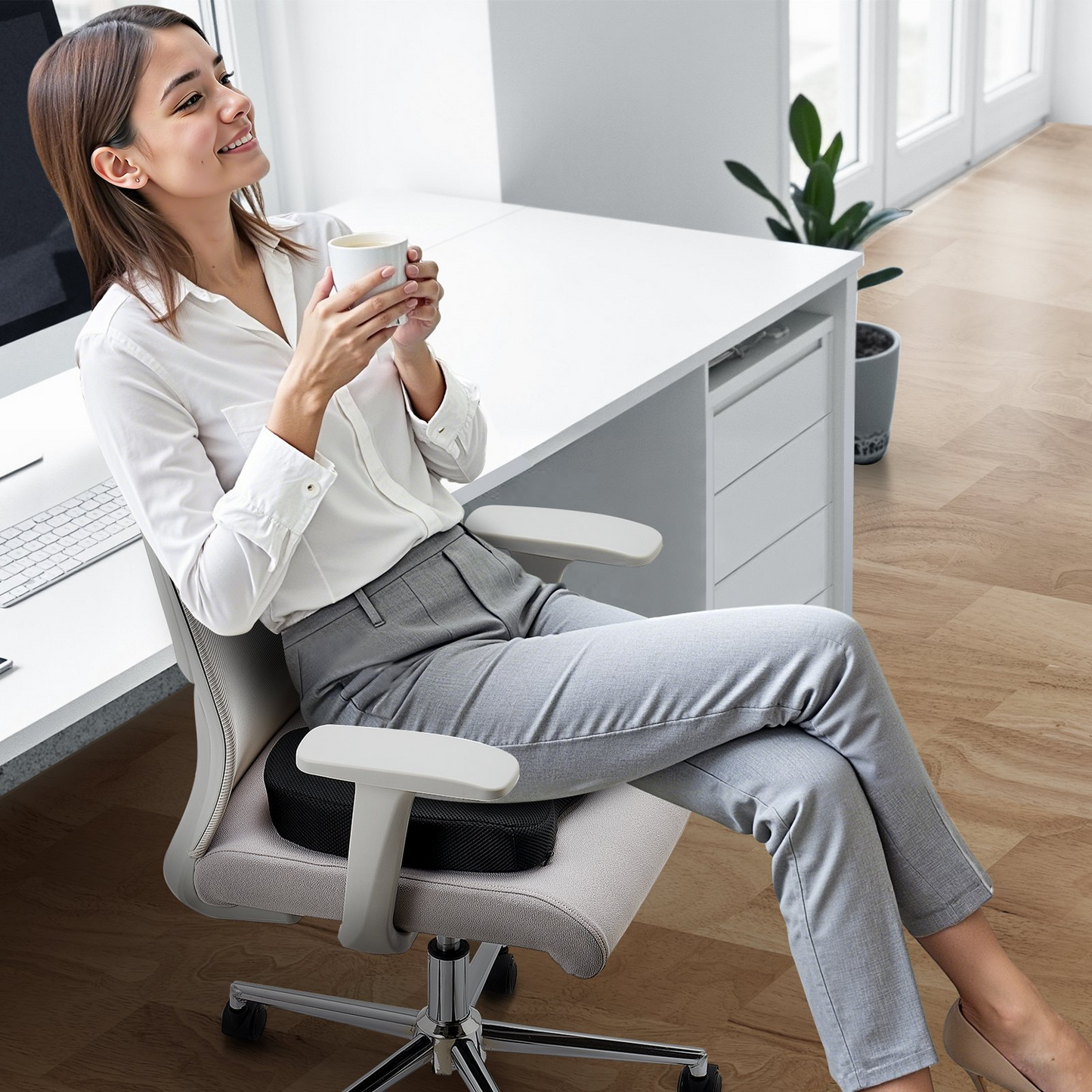 Memory foam cuscino per sedia - allevia dolori lombari e migliora postura