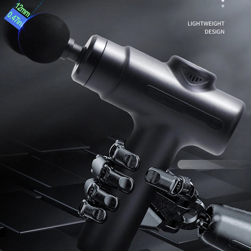 Dettaglio 8 testine massaggiatore a percussione per terapia muscolare