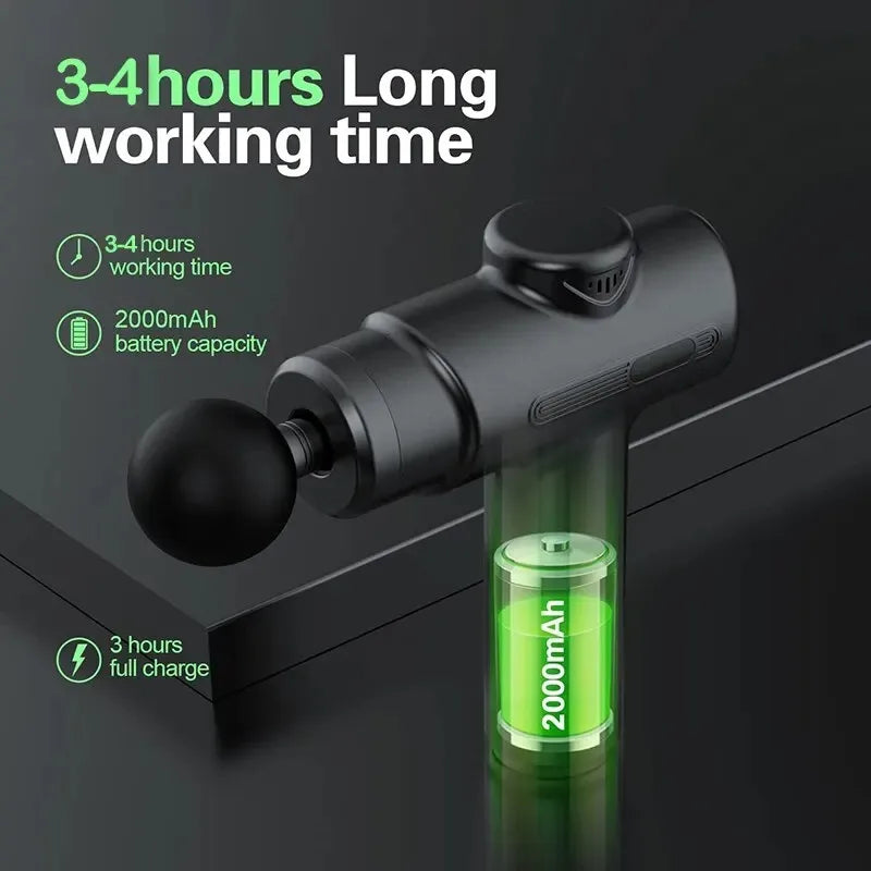 Massaggiatore elettrico a percussione per alleviare dolori muscolari
